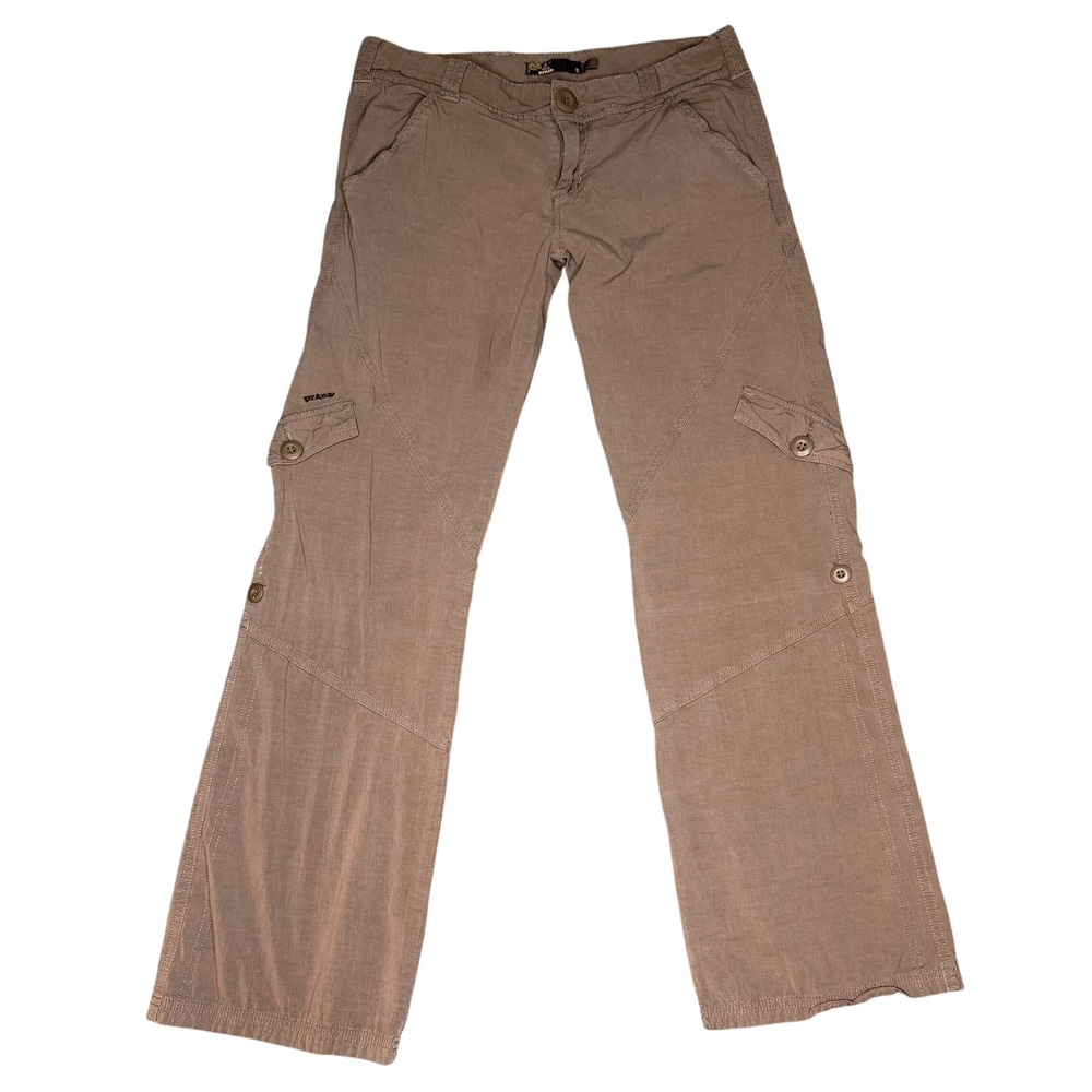 Prana Brown Roll Hem Utility Cargo Hiking Pants Women 6 Gorpcore